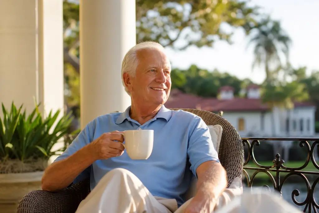 Senior resident over 65 outdoors in Florida